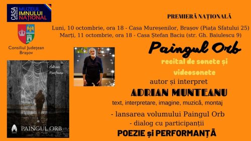 Sonetele lui Adrian Munteanu, în două spectacole Poza 228649