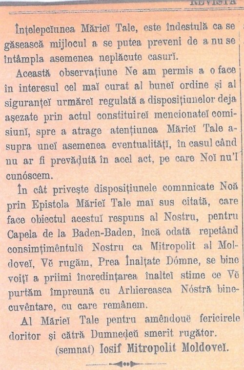 Tradiţie şi continuitate - Sfântul Iosif cel Milostiv şi Domnitorul Mihail Sturdza Poza 228626