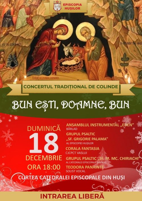 Concert de colinde în curtea catedralei din Huși Poza 237871