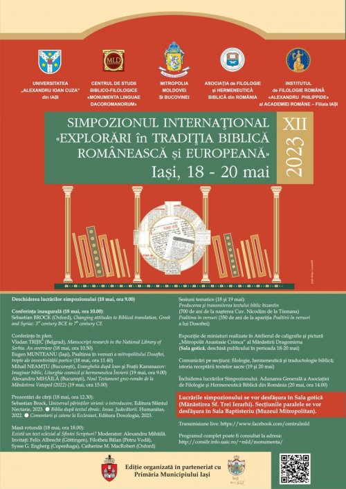 Simpozionul internațional „Explorări în tradiţia biblică românească și europeană” Poza 254331