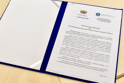 Protocol de cooperare între Patriarhia Română și Departamentul pentru Relația cu Republica Moldova Poza 261631