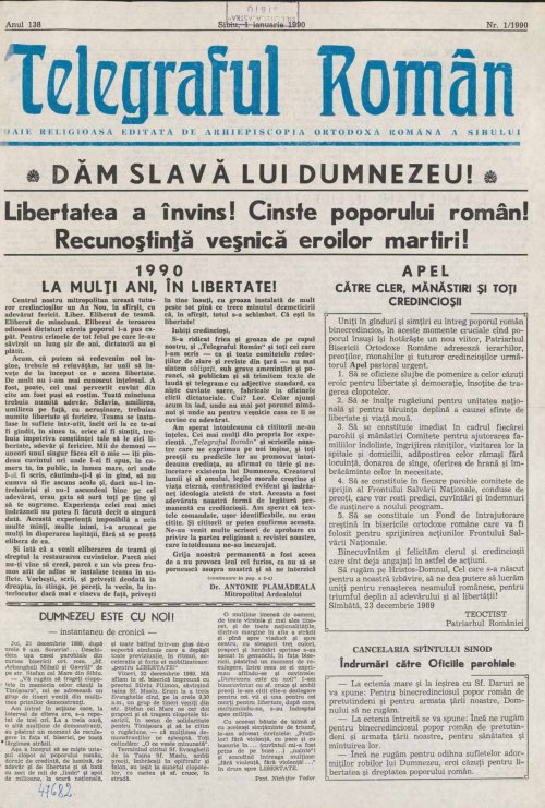 Preotul profesor Dumitru Abrudan, redactor la „Telegraful Român” la răscruce de milenii Poza 265935