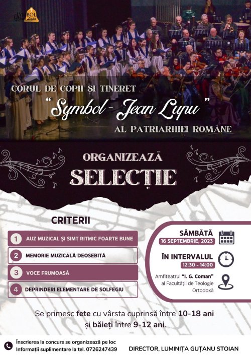 O nouă selecție organizată de Corul „Symbol - Jean Lupu” Poza 268052