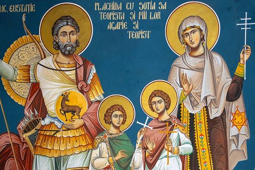 Sfinţii Mari Mucenici Eustație şi soţia sa, Teopista cu cei doi fii ai lor: Agapie şi Teopist Poza 269014
