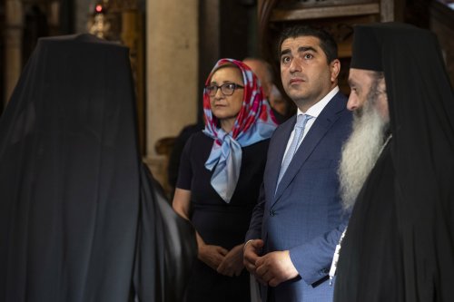 Președintele Parlamentului Georgiei în vizită la Mănăstirea Antim din București  Poza 269631