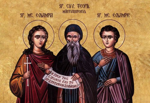 Sf. Mc. Evlampie şi sora sa, Evlampia;  Sf. Cuv. Vasian şi Teofil Mărturisitorul Poza 187449
