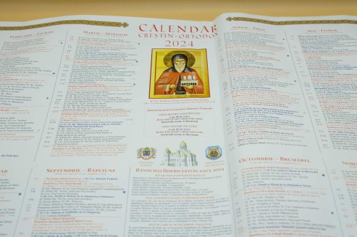 A apărut Calendarul creștin-ortodox pentru anul 2024 Poza 273089