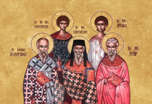 Sf. Sfinţiţi Mc. Achepsima, Iosif şi Aitala; Aşezarea moaştelor Sf. Mare Mc. Gheorghe în Lida Poza 156391