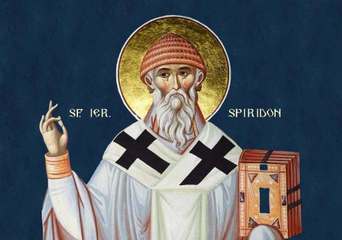 Sf. Ier. Spiridon, Episcopul Trimitundei, făcătorul de minuni (Dezlegare la peşte) Poza 159474