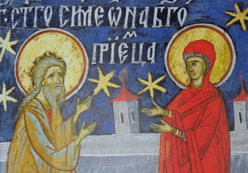 Sfântul şi Dreptul Simeon, primitorul  de Dumnezeu;  Sfânta Prorociţă Ana Poza 202561