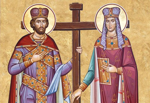Sfinţii Mari Împăraţi şi întocmai cu Apostolii Constantin şi mama sa, Elena Poza 171603