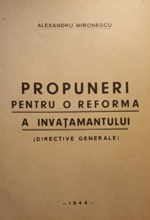 Alexandru Mironescu: propuneri pentru o reformă a învățământului Poza 298466