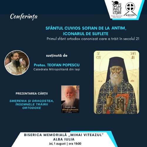 Eveniment dedicat Sfântului Cuvios Sofian de la Antim, la Alba Iulia Poza 304169