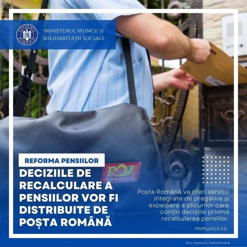 Deciziile de recalculare a pensiilor transmise prin Poştă  Poza 305852