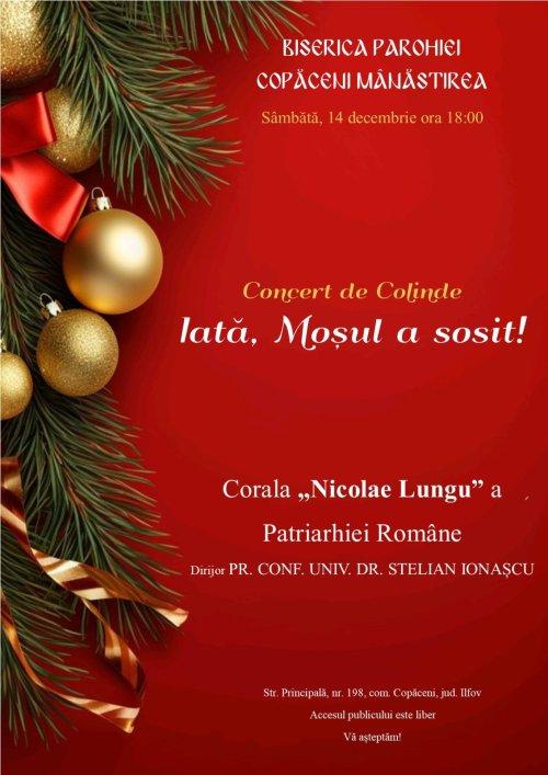 Concert de colinde la parohia ilfoveană Copăceni-Mănăstirea Poza 318316