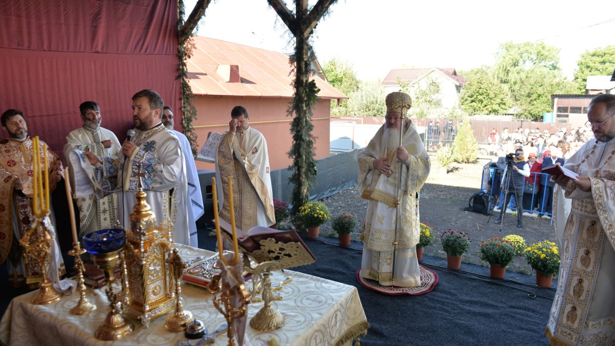 Binecuvântarea lucrărilor de la biserica Parohiei Dâmbu, Prahova