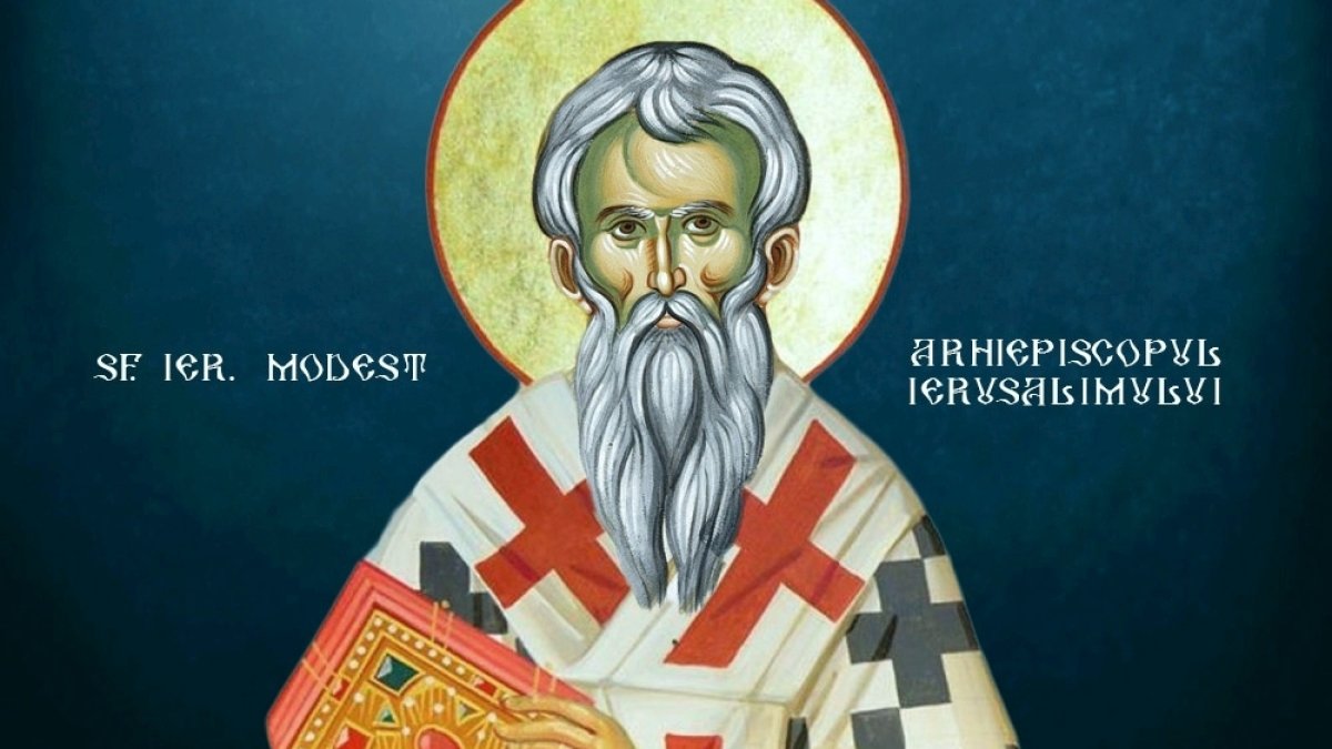 Acatistul Sfântului Ierarh Modest, Arhiepiscopul Ierusalimului (18 Decembrie)