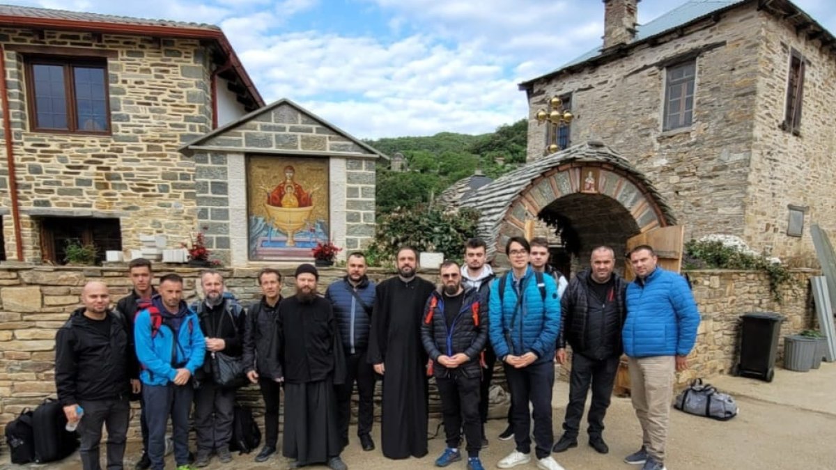Studenți teologi timișoreni în Sfântul Munte Athos