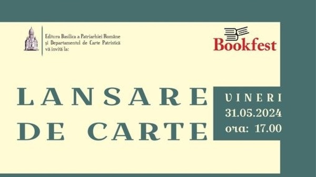 Lansare de carte la standul Editurilor Patriarhiei Române, în cadrul Bookfest 2024