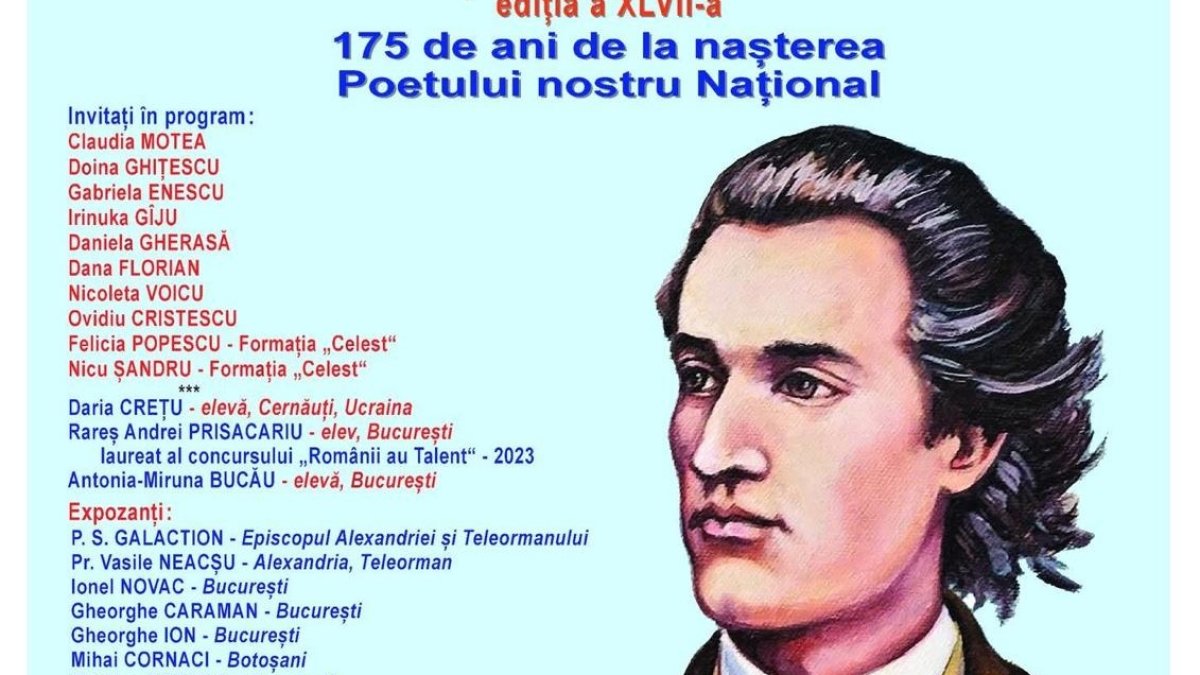 Recitaluri, numismatică și un „acatist simbolic” pentru Mihai Eminescu