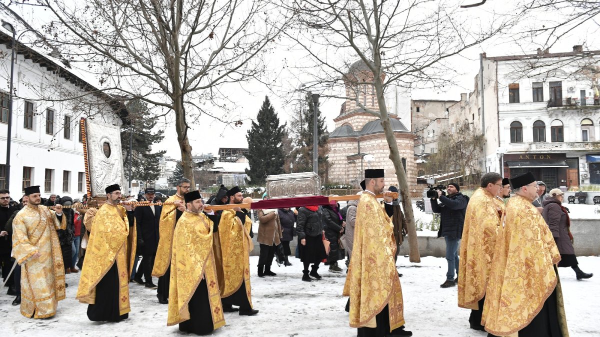 Procesiune la Biserica Domnească din Capitală în ajunul hramului