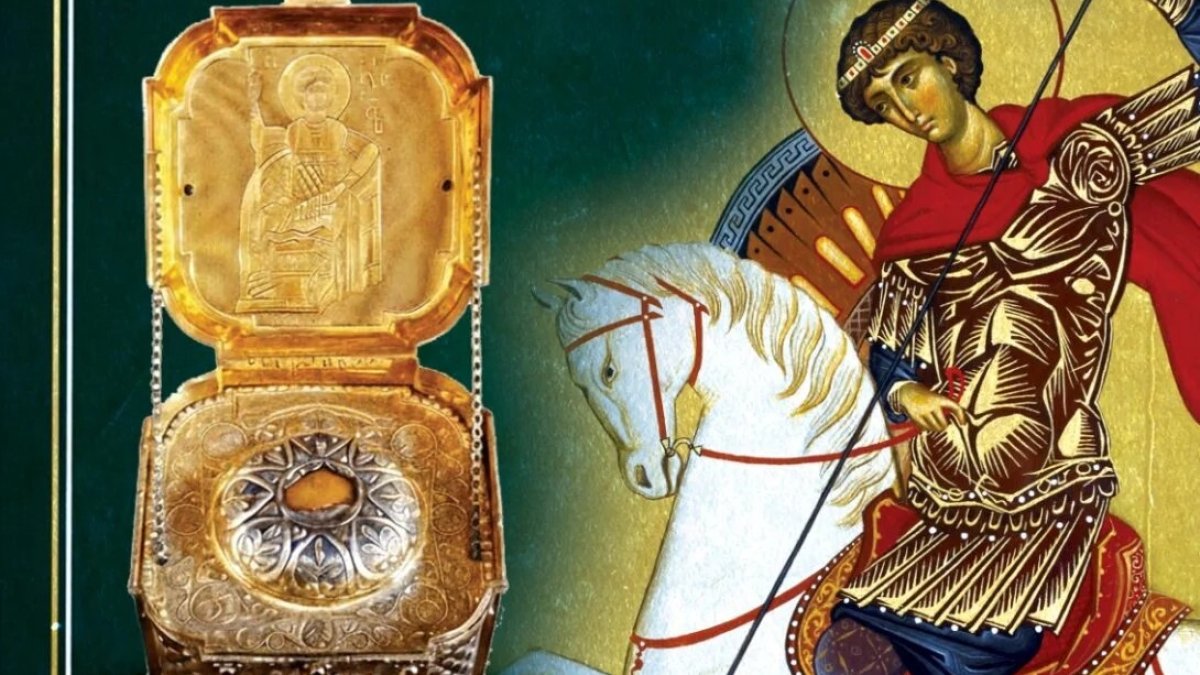 Cinstitul cap al Sfântului Gheorghe la Mănăstirea Pantocrator