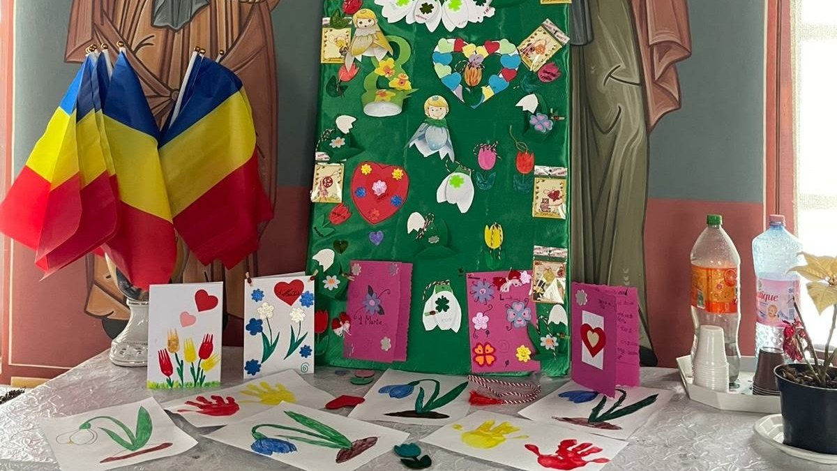 Atelier de mărțișoare în Parohia Ungureni