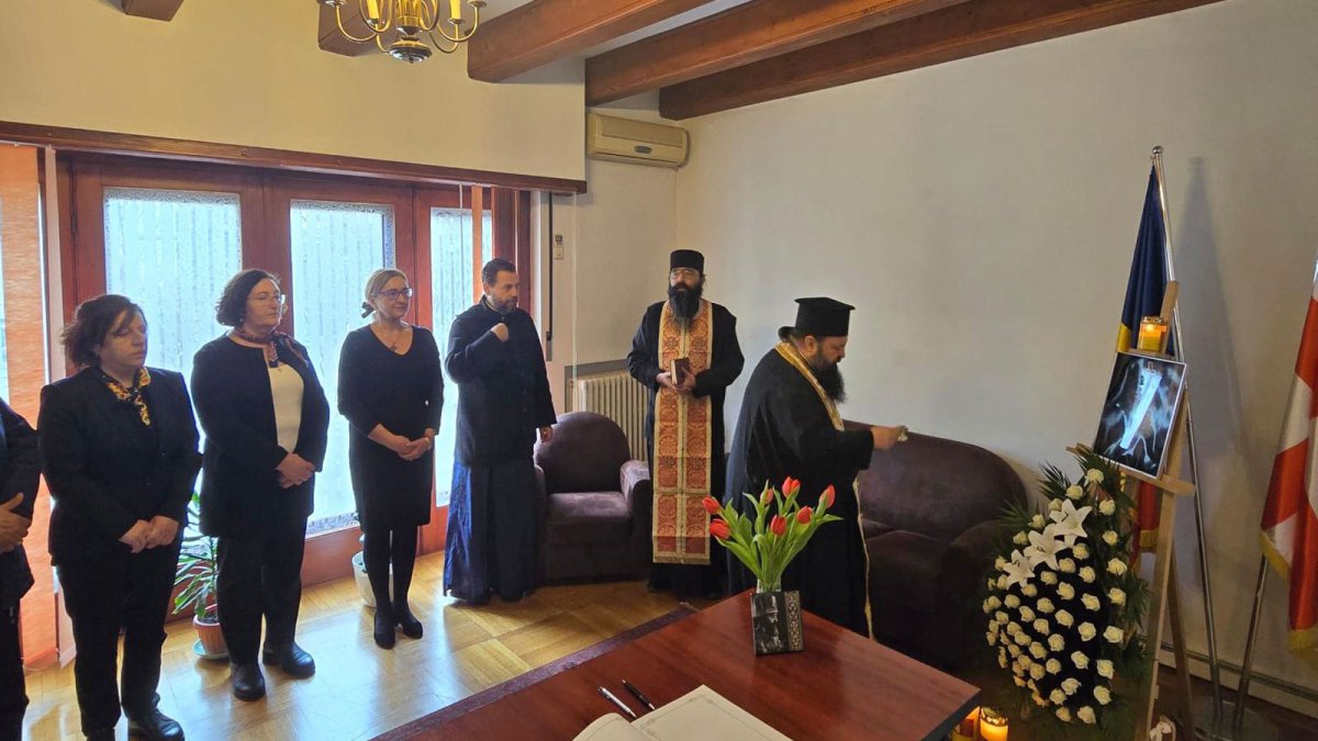 Trisaghion pentru Patriarhul Catolicos Ilia al II‑lea la Ambasada Georgiei