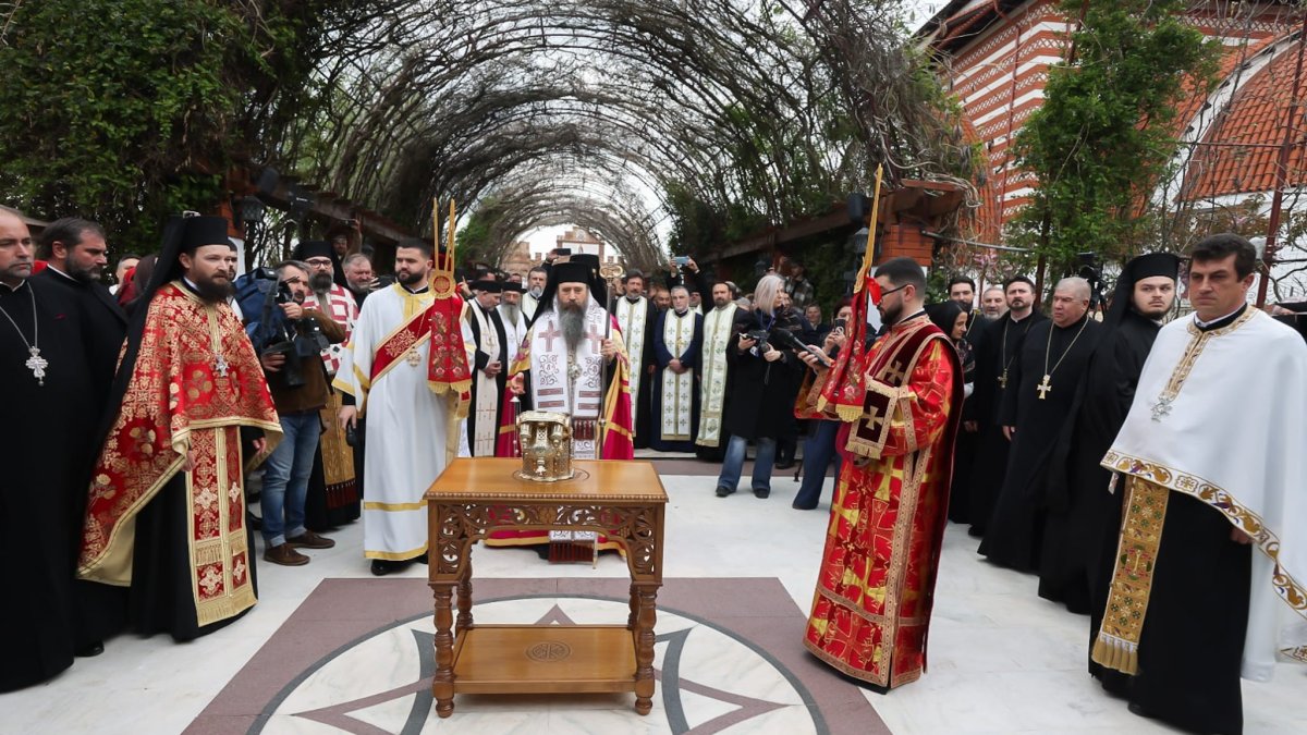 Capul Sfântului Mare Mucenic Gheorghe la Mănăstirea Pantocrator
