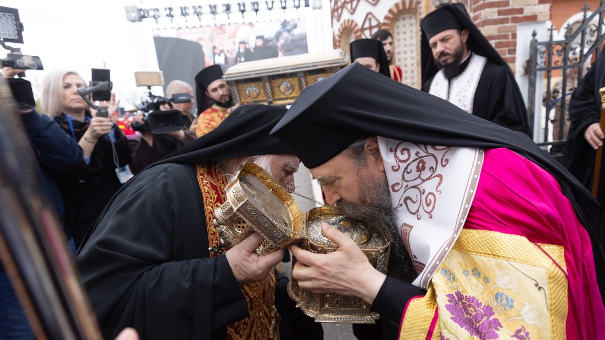 Capul Sfântului Mare Mucenic Gheorghe la Mănăstirea Pantocrator