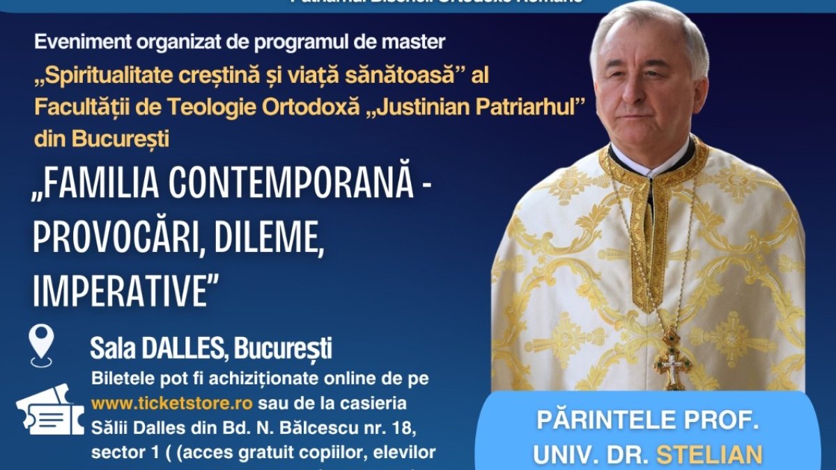 Conferință‑concert despre familie la Sala Dalles din București