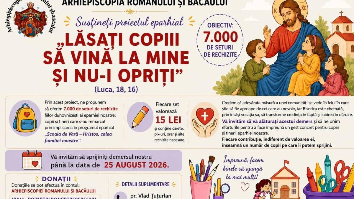 O nouă ediție a proiectului „Lăsați copiii să vină la Mine”