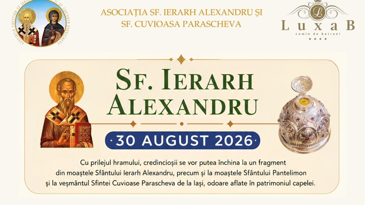 Sărbătoarea Sfântului Ierarh Alexandru, la capela Căminului Luxab
