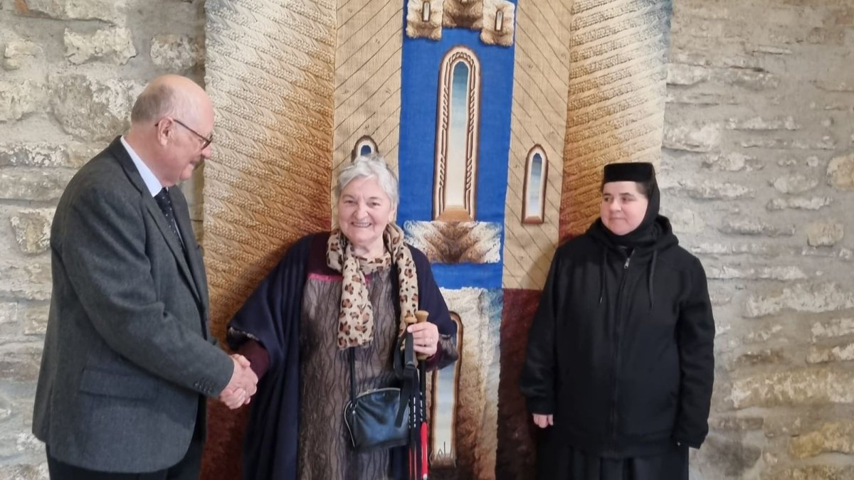 Domnița tapiseriei, Cela Neamțu, la Palatul Domnițelor de la Mănăstirea Frumoasa