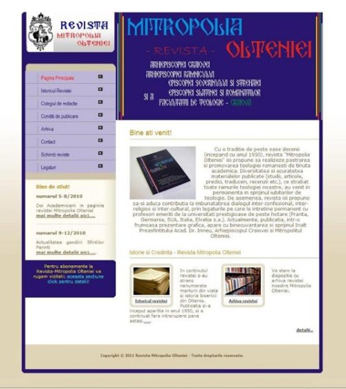 Revista „Mitropolia Olteniei“, pe internet