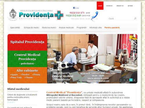 Serviciile medicale „Providenţa“, prezentate pe o nouă platformă web