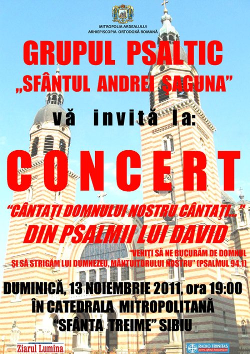 Concert la Catedrala mitropolitană din Sibiu