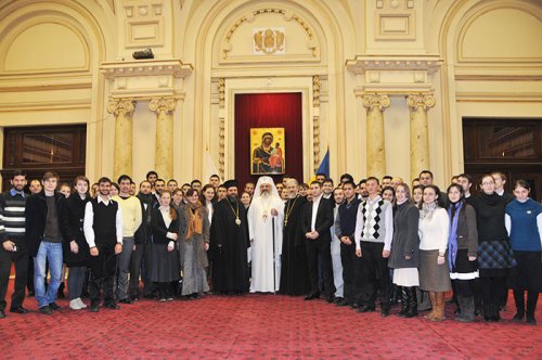 Tinerii creştini ortodocşi, primiţi de Patriarhul României