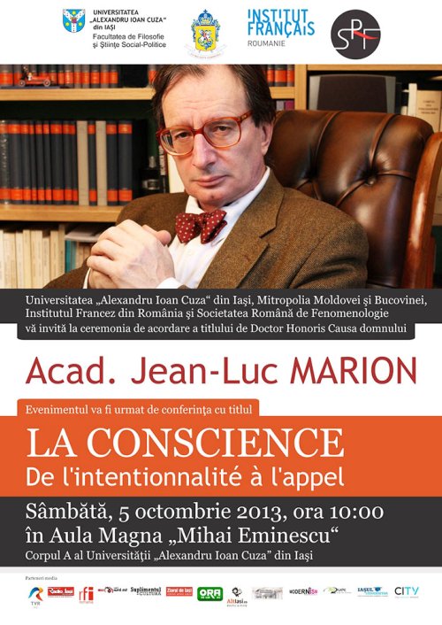 Ceremonia de acordare a titlului de Doctor Honoris Causa domnului academician Jean-Luc Marion