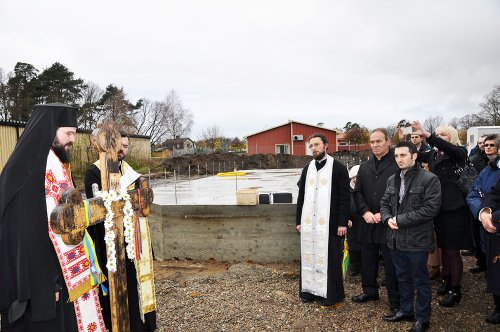 Binecuvântarea fundaţiei noii biserici din oraşul Sölvesborg, Suedia