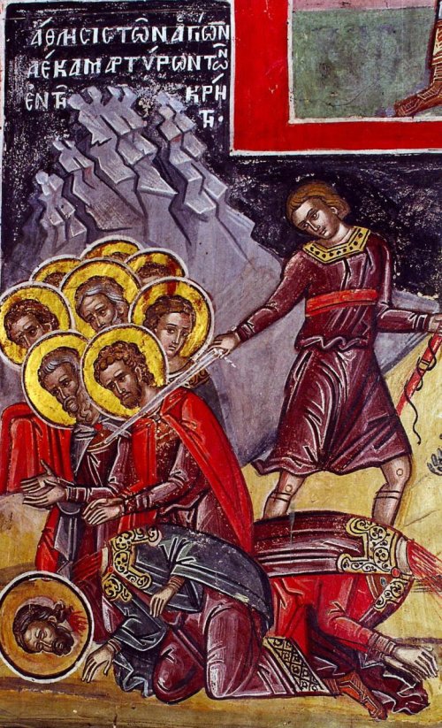 Sfinţii 10 Mucenici  din Creta; Sfântul Ierarh Pavel, Arhiepiscopul Neocezareei;  Sfântul Cuvios Naum