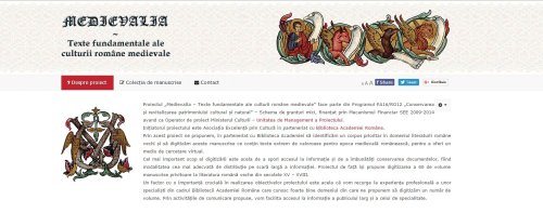 Nou site de carte veche românească