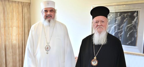 Patriarhul României s-a întâlnit cu Patriarhul Ecumenic