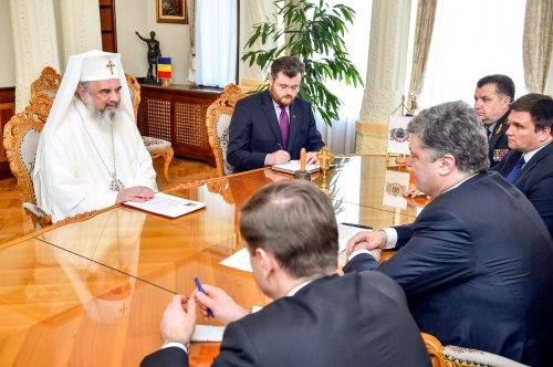 Patriarhul României s-a întâlnit cu Preşedintele Ucrainei