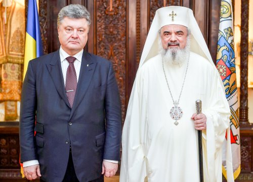Președintele Ucrainei în vizită la Patriarhia Română