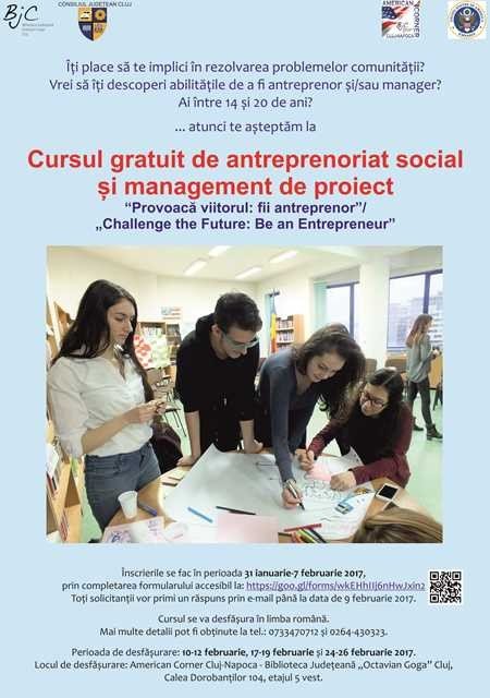 Cursuri de antreprenoriat social pentru tineri