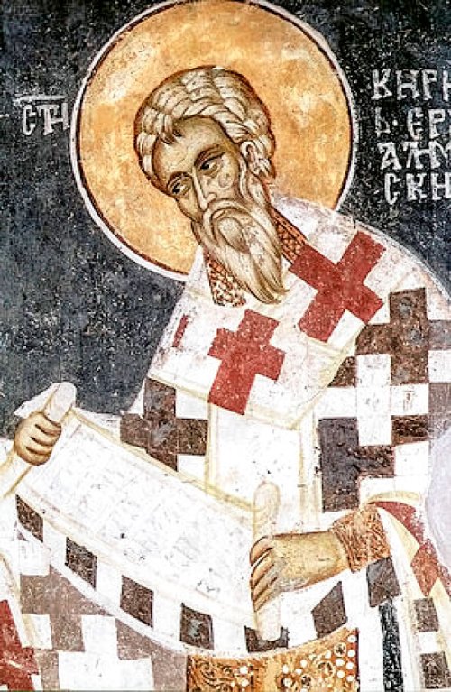 Sfântul Ierarh Chiril, Arhiepiscopul Ierusalimului (Pomenirea morţilor)
