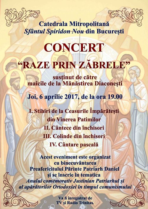 Concert în memoria apărătorilor Ortodoxiei în timpul comunismului