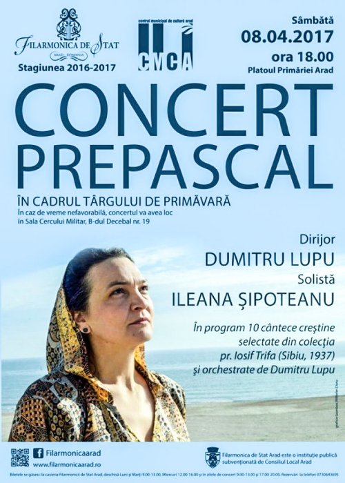 Concert prepascal susținut de Filarmonica din Arad