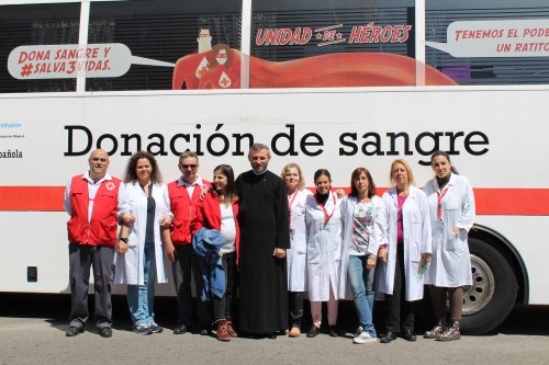 Donare de sânge în Parohia Valdemoro, Spania
